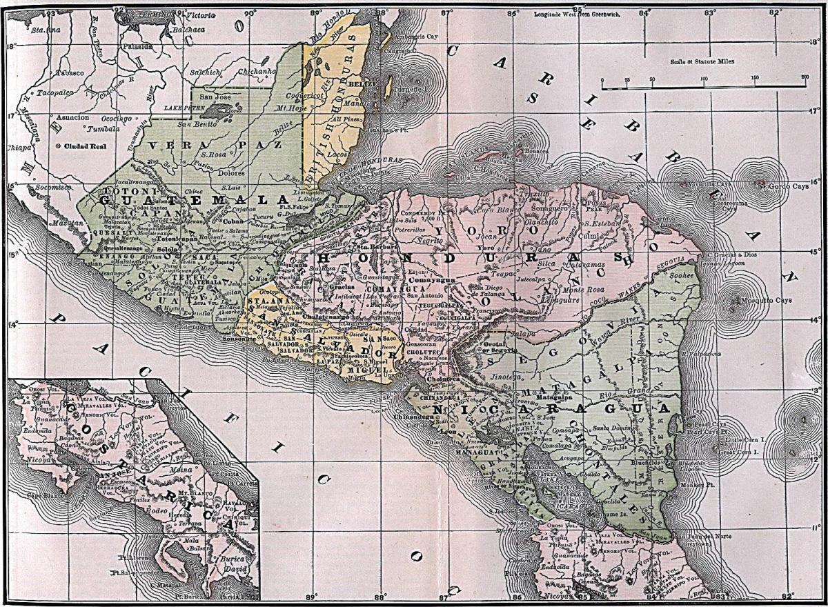 karte britu Hondurasa
