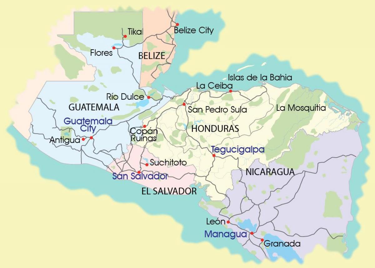 karte mosquitia Hondurasa