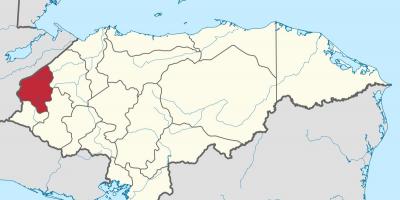 Karte copan Hondurasa